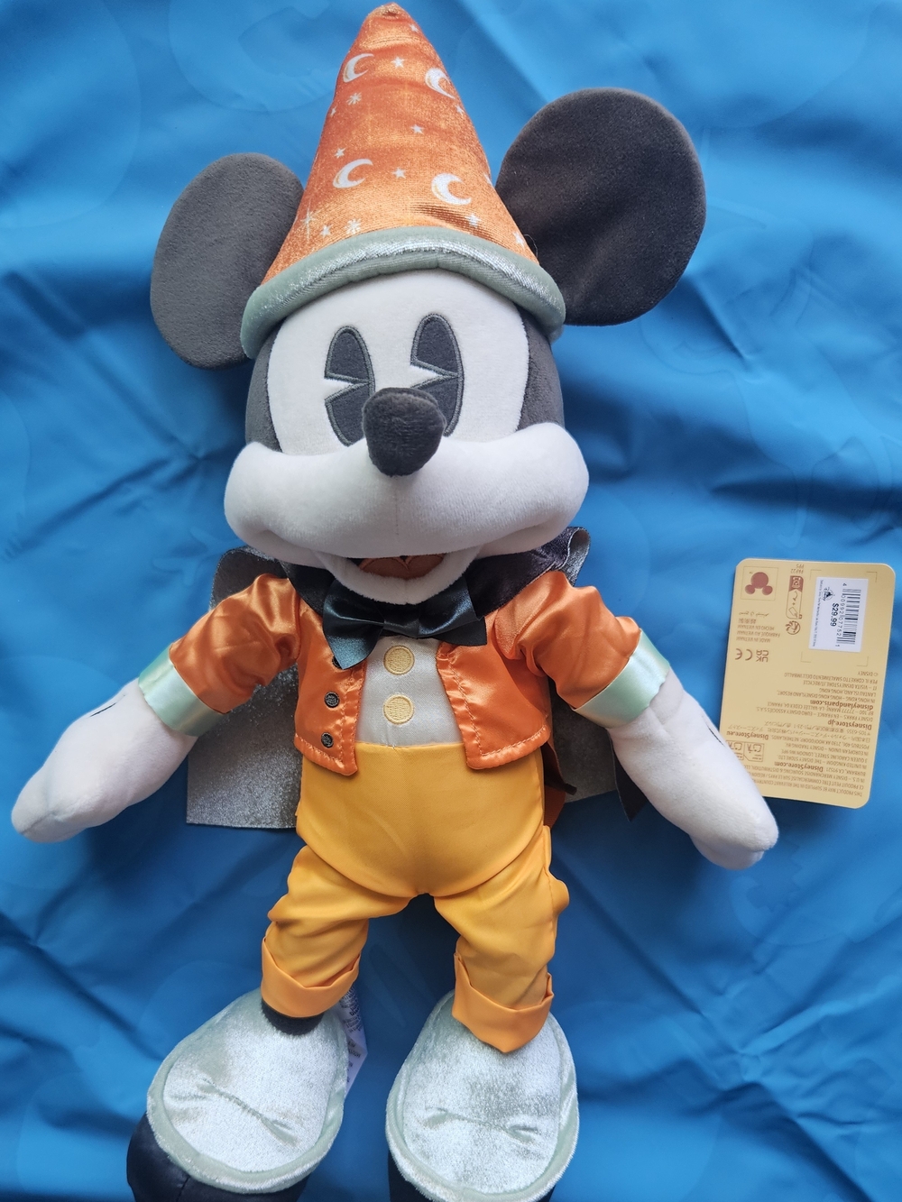 Disney Orange and Gray Wizard Mickey Mouse Plush